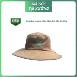 NÓN TAI BÈO MÀU NÂU – IN LOGO OB GROUP – GẮN KẾT THƯƠNG HIỆU, TINH TẾ TỪNG ĐƯỜNG KHÂU