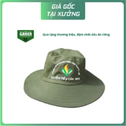 NÓN TAI BÈO XANH RIÊU – IN LOGO CHIẾN DỊCH THANH NIÊN TÌNH NGUYỆN