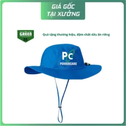 NÓN TAI BÈO XANH DƯƠNG VÀNH RỘNG – IN LOGO THƯƠNG HIỆU POWERCARE