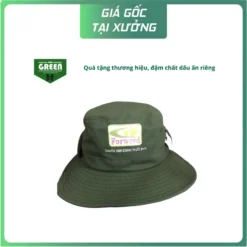 NÓN TAI BÈO MÀU XANH RÊU IN LOGO – QUÀ TẶNG THƯƠNG HIỆU ẤN TƯỢNG