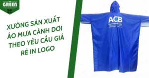 Xưởng sản xuất áo mưa cánh dơi theo yêu cầu giá rẻ in logo