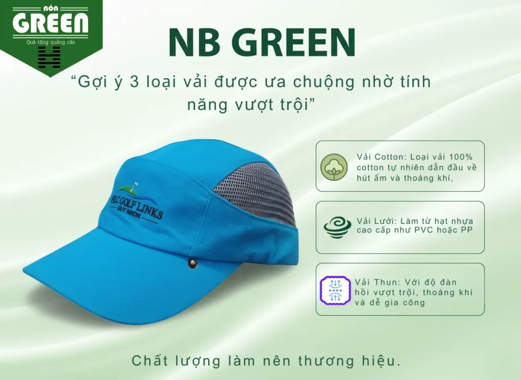 3 Vải May Mũ Thể Thao Được Chọn Phổ Biến Hiện Nay